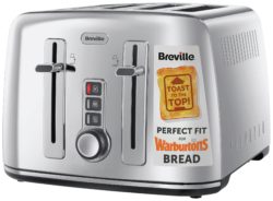 Breville - Toaster - 4 Slice S/Steel Perfect for Warburtons.